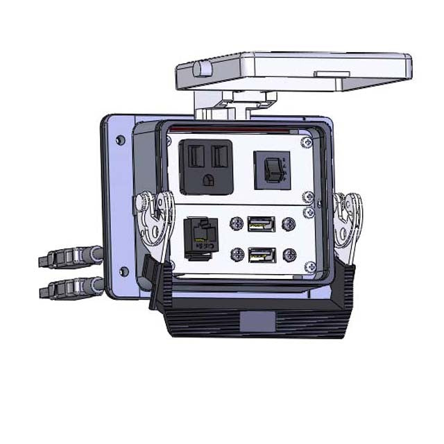 Mencom DP1-RJ45-2USB-03-R-32 Panel Interface Connector with Simplex out Mencom DP1-RJ45-2USB-03-R-32