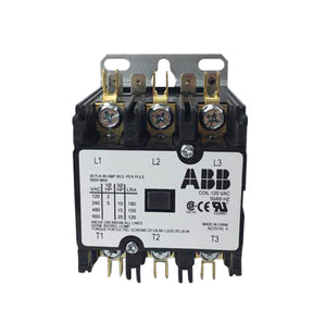 ABB DP30C3P-F 30A, 3P, Definite Purpose Contactor ABB DP30C3P-F