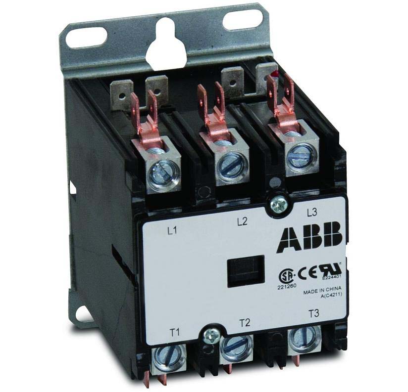 ABB DP40C3P-F 40A, 3P, Definite Purpose Contactor ABB DP40C3P-F