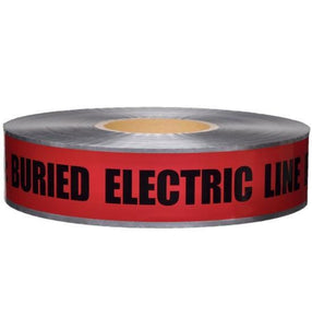 Dottie DU01 Detectable Barricade Tape, "Buried Electric Line Below", 3" x 1000', Red Dottie DU01