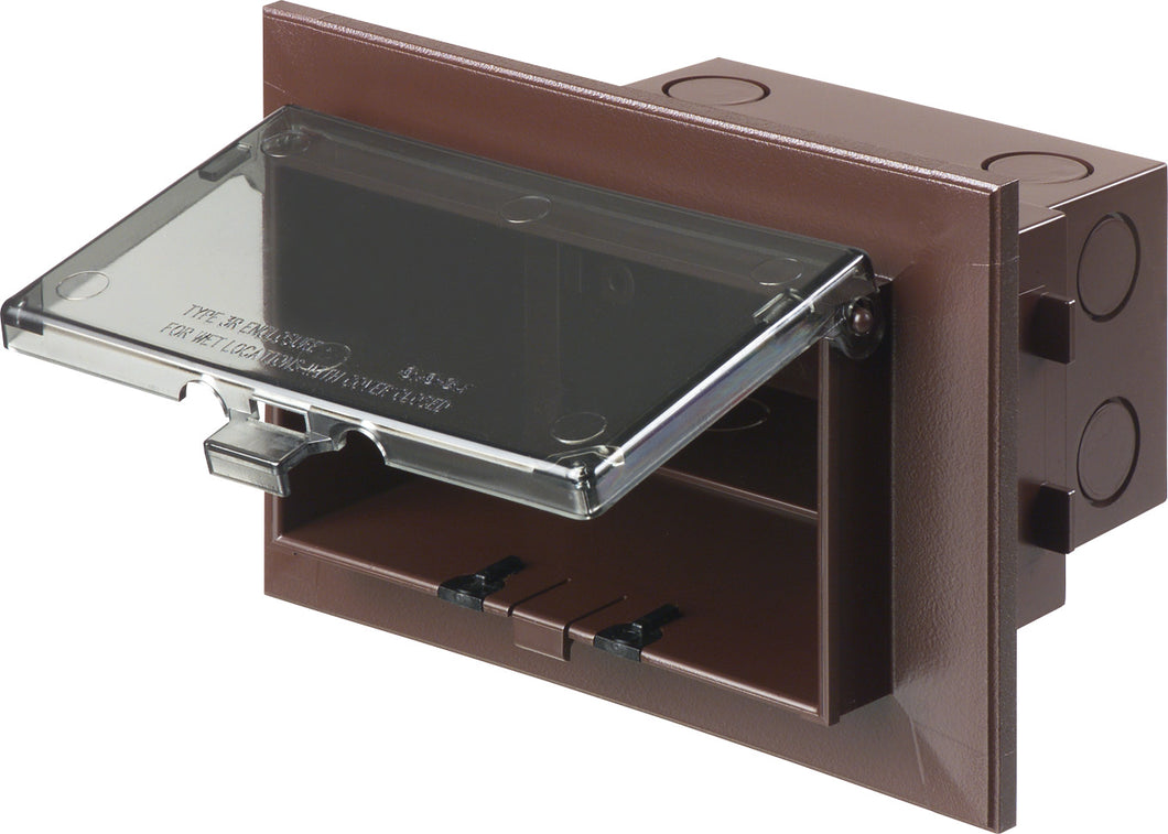Arlington DVB1BRC Weatherproof-In-Use Box, 1-Gang, Recessed, Vertical, Non-Metallic Arlington DVB1BRC