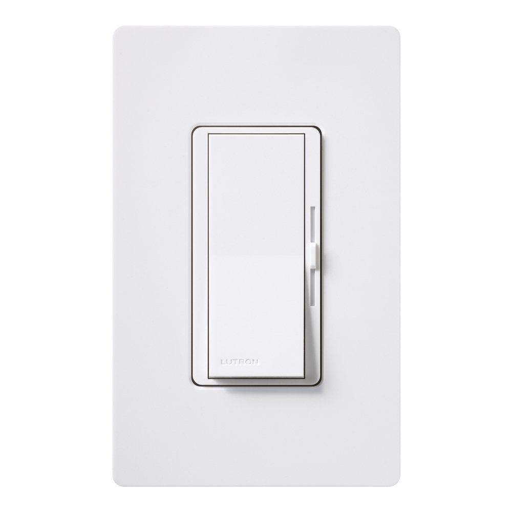 Lutron DVCL-153PH-WH Dimmer, Diva, CFL/LED/Incandescent/Halogen, 150/600 Lutron DVCL-153PH-WH