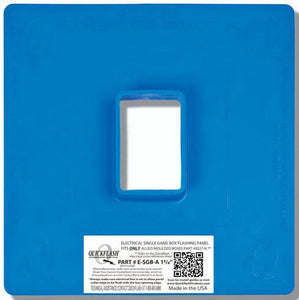 Quickflash E-SGB-A 1 3/8" Flashing Panel, 1-Gang, Size: 11 x 11", Blue, Non-Metallic Quickflash E-SGB-A 1 3 / 8"