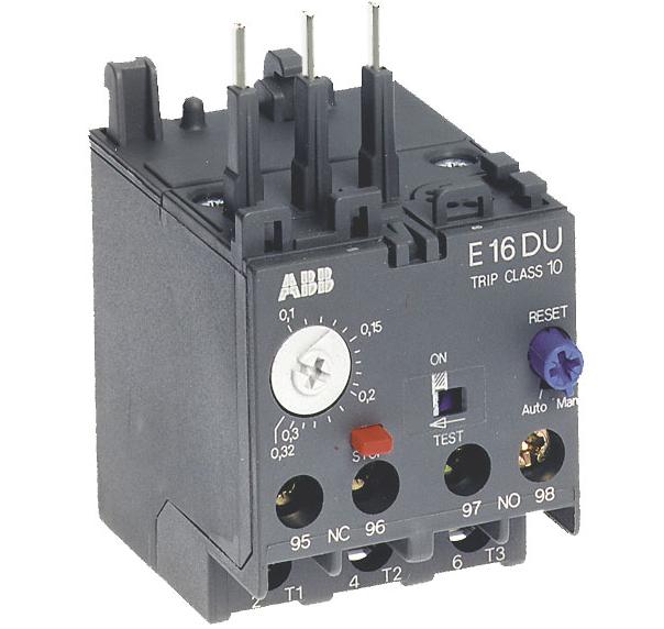 ABB E16DU6.3 2.0 - 6.3 Amp, Electronic Overload Relay ABB E16DU6.3