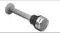 Eaton E22PB7L Push Button, 25mm, Black, Plastic Push Rod, Gray, External Reset  Eaton E22PB7L