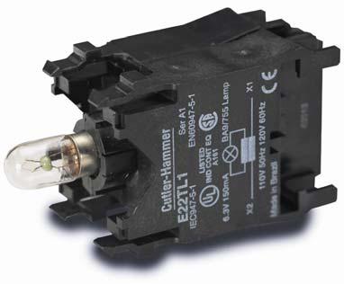 Eaton E22TL1 22mm Lamp Block, Transformer Light Unit, E22 Eaton E22TL1
