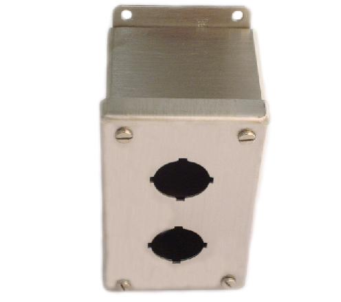 nVent Hoffman E2PBSS Enclosure, Pilot Device, 30 mm, 2 Hole, Stainless Steel, Type 12/13 nVent Hoffman E2PBSS