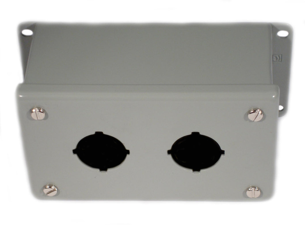 nVent Hoffman E2PB Enclosure, Pilot Device, 30 mm, 2 Hole, Steel, Type 12/13 nVent Hoffman E2PB