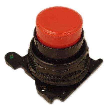 Eaton E34EB2 30mm Corrosion Resistant Pushbutton, Red Eaton E34EB2