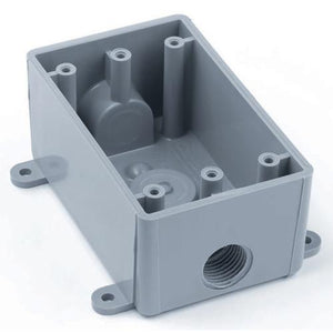 Carlon E381D-CAR Weatherproof Box, 1-Gang, Type: T, Non-Metallic Carlon E381D-CAR