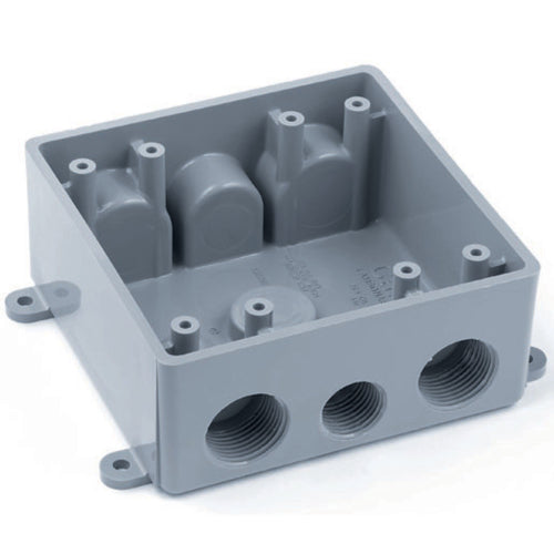 Carlon E382DE Weatherproof Box, 2-Gang, 1/2