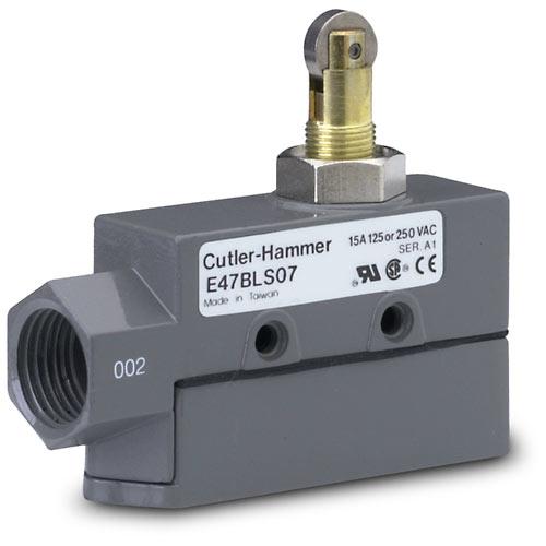 Eaton E47BLS07 Limit Switch, Enclosed Precision, Roller Plunger, 15A, 600VAC Eaton E47BLS07
