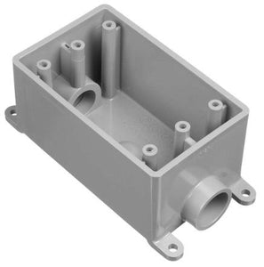 Carlon E981EFN Weatherproof Box, 1-Gang, Type: FSC, (2) 3/4" Hubs, Non-Metallic Carlon E981EFN