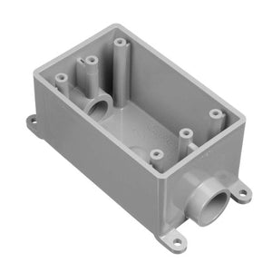 Carlon E981FFN FS Box, 1-Gang, 1" Hubs, Feed-Thru, Type FSC, Non-Metallic Carlon E981FFN