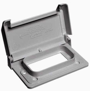 Carlon E98GHGN-CAR HORIZ WP GFCI RCPT BOX CVR GRY 10PK Carlon E98GHGN-CAR