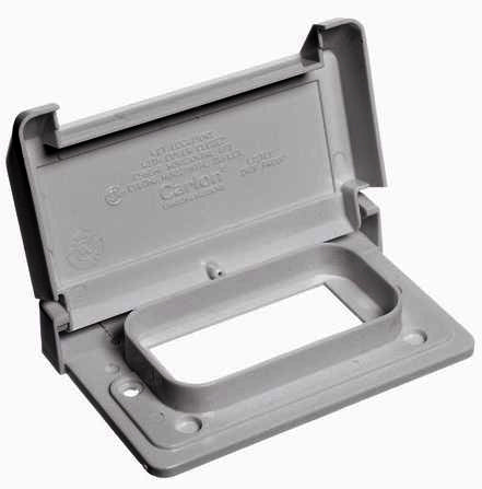 Carlon E98GHGN-CAR HORIZ WP GFCI RCPT BOX CVR GRY 10PK Carlon E98GHGN-CAR