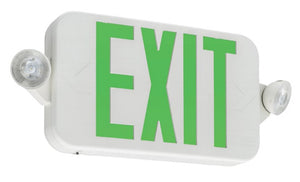 Lithonia Lighting ECCGM6 Low Profile Emergency Light/Exit Combo, Green Lithonia Lighting ECCGM6
