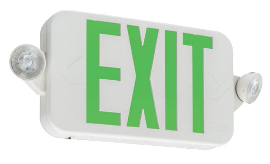 Lithonia Lighting ECCGM6 Low Profile Emergency Light/Exit Combo, Green Lithonia Lighting ECCGM6