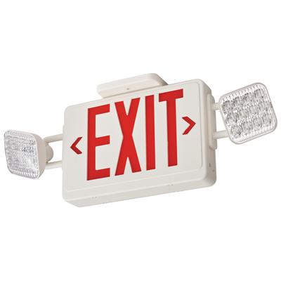 Lithonia Lighting ECR LED M6 Emergency Combo Exit/Light, LED, Red Letters Lithonia Lighting ECR LED M6