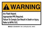 Brady EL-1 Arc Flash Hazard Label (1=5 Pack) Brady EL-1