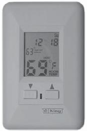King Electrical ESP230-R Thermostat, Programmable, Single Pole, 22A, 240V, Wall Mount King Electrical ESP230-R
