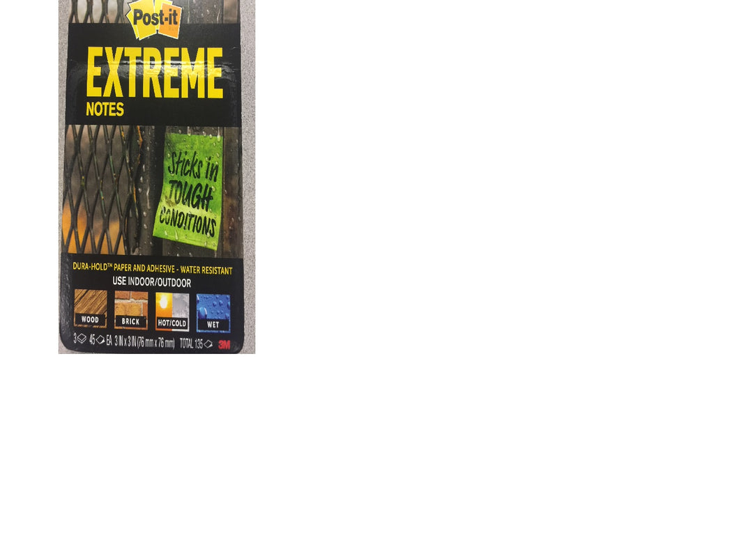 3M EXTRM33-3TRYMX Extreme Post-It® Notes 3