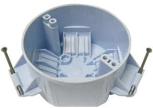 Cantex EZ20CN 4" Round Ceiling/Fixture Box, Depth: 2-3/8", Nail-On, Non-Metallic Cantex EZ20CN