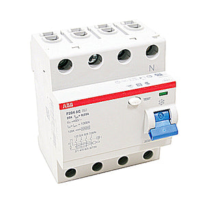 ABB F204AC-25/0.03 25A, 4P, 480Y/277V, UL 1053, Residual Current ABB F204AC-25 / 0.03