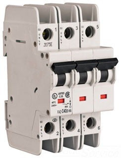 Eaton FAZ-C40/3-NA 40A, 3P, 277/480V, 48VDC, 10 kAIC, C-Curve, UL 489 C Eaton FAZ-C40 / 3-NA