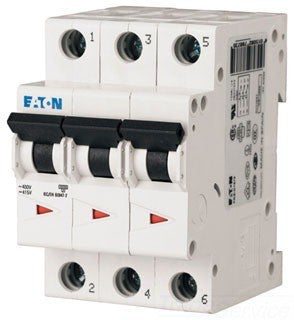 Eaton FAZ-C40/3 40A, 3P, 277/480V, 48VDC, 10 kAIC, C-Curve, UL 1077 CB Eaton FAZ-C40 / 3