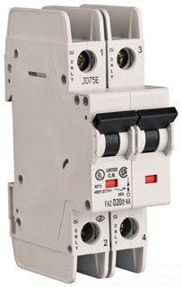Eaton FAZ-D32/2-NA 32A, 2P, 277/480V, 48VDC, 10 kAIC, D-Curve, UL 489 Eaton FAZ-D32 / 2-NA