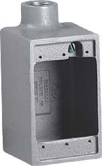 Hubbell-Killark FD-2 FD Device Box, Dead-End, Type FD, 3/4", Aluminum Hubbell-Killark FD-2