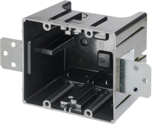 Arlington FE102E Switch Box, 2-Gang, Depth: 3-1/2", Gangable, Non-Metallic Arlington FE102E