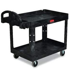 Rubbermaid FG452088BLA Heavy Duty 2-Shelf Utility Cart Rubbermaid FG452088BLA