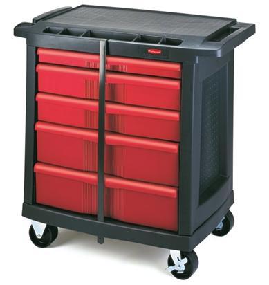 Rubbermaid FG773488BLA 5-Drawer Mobile Work Cart Rubbermaid FG773488BLA