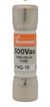 Eaton/Bussmann Series FNQ-1 Fuse, 1 Amp, Time-Delay, Midget, Fiber, 13/32" x 1-1/2", 500V Eaton/Bussmann Series FNQ-1