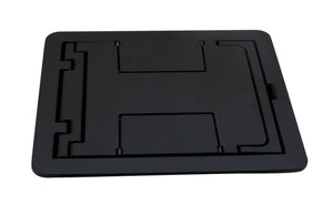 Wiremold FPBTCBK Blank, Flanged Cover Assembly, Black, Die Cast Aluminum Wiremold FPBTCBK