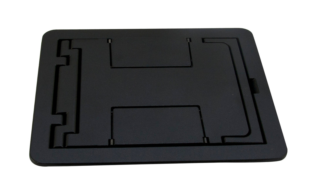 Wiremold FPBTCBK Blank, Flanged Cover Assembly, Black, Die Cast Aluminum Wiremold FPBTCBK