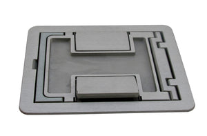 Wiremold FPCTCAL Cutout Cover Assembly, Die Cast Aluminum, For Use with Tile/Carpet Wiremold FPCTCAL