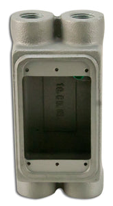 Appleton FSCD175 FS Device Box, 1-Gang, Feed-Thru, Type: FSCD, 3/4", Malleable Iron Appleton FSCD175