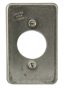 Appleton FSK-1R-Y Receptacle Cover, 1-Gang, Steel, Fits FS and FD Boxes Appleton FSK-1R-Y