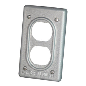 Appleton FSK1DRC Duplex Receptacle Cover, 1-Gang, Malleable Iron Appleton FSK1DRC