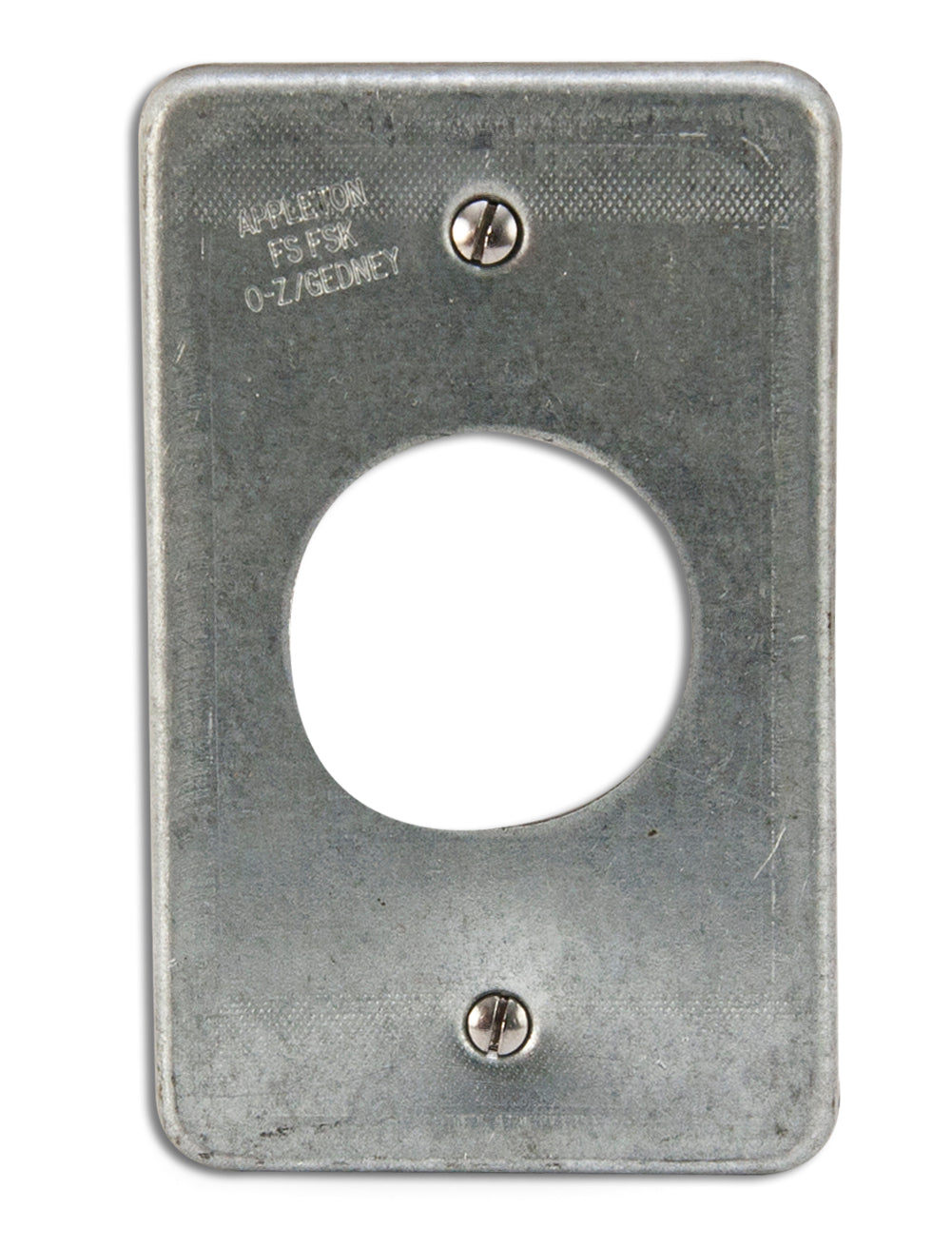 Appleton FSK1RQ Receptacle Cover, 1-Gang, Steel, Fits FS and FD Boxes Appleton FSK1RQ