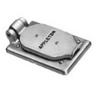 Appleton FSK1VDRA Duplex Receptacle Cover, 1-Gang, Aluminum Appleton FSK1VDRA