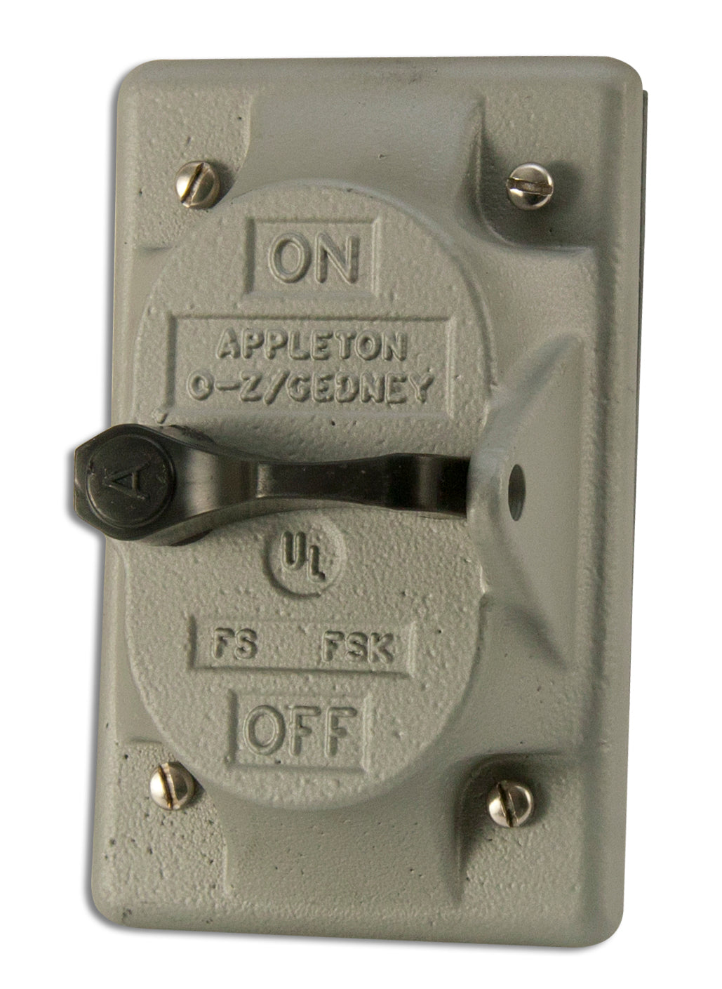 Appleton FSK1VSA Switch Cover, 1-Gang, Aluminum Appleton FSK1VSA