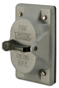 Appleton FSK1VS Tumbler Switch Cover, 1-Gang, Malleable Iron Appleton FSK1VS