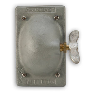Appleton FSK1V Device Cover for Tubler/Toggle Switches, 1-Gang, Malleable Appleton FSK1V