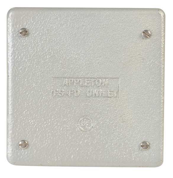 Appleton FSK2BCA FS/FD Cover, 2-Gang, Blank, Vapor Proof, Aluminum Appleton FSK2BCA