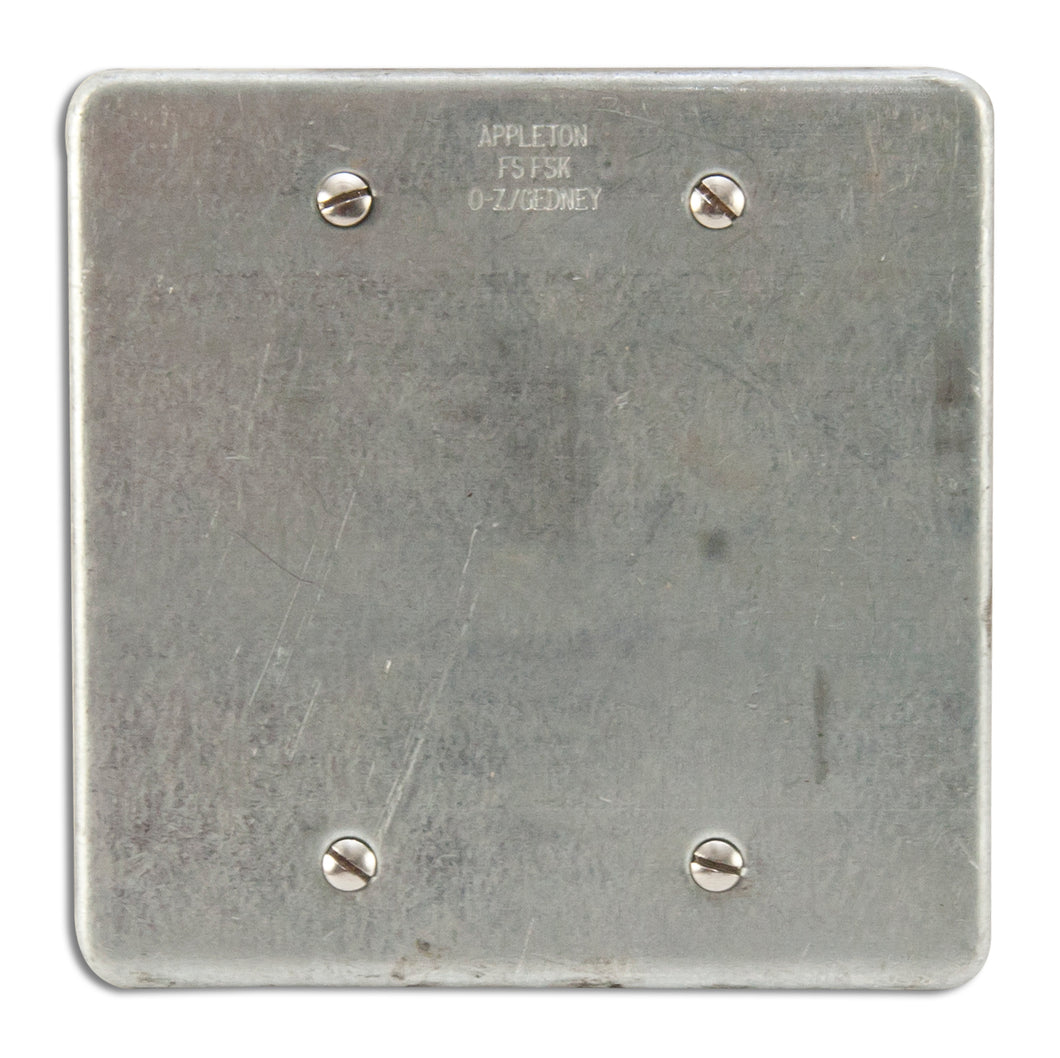 Appleton FSK2B Blank Cover, 2-Gang, Steel, Fits FS and FD Boxes Appleton FSK2B