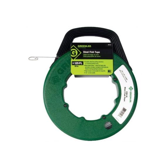 Greenlee FTS438-125BP Fish Tape with Winder Case, 125' Greenlee FTS438-125BP